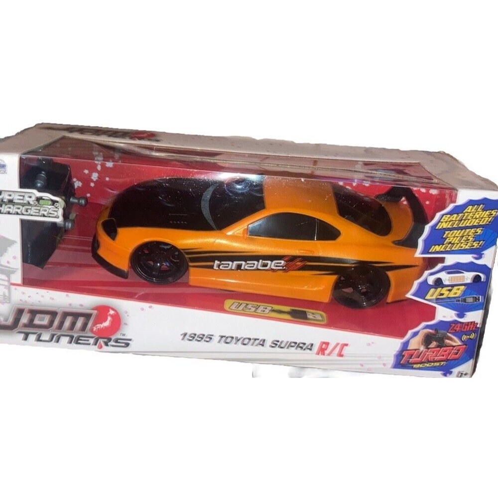 Jada Toys JDM Tuners 1995 Toyota  Supra R/C Car Hyper Chargers w/ Remote NEW USB